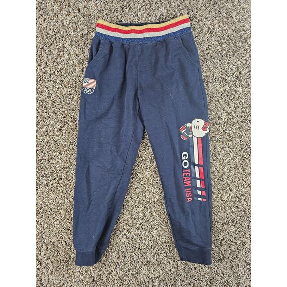 Hello Kitty Other - Hello Kitty Joggers Girls Sz S Red White Blue Go Team USA Pant Flag Patriotic